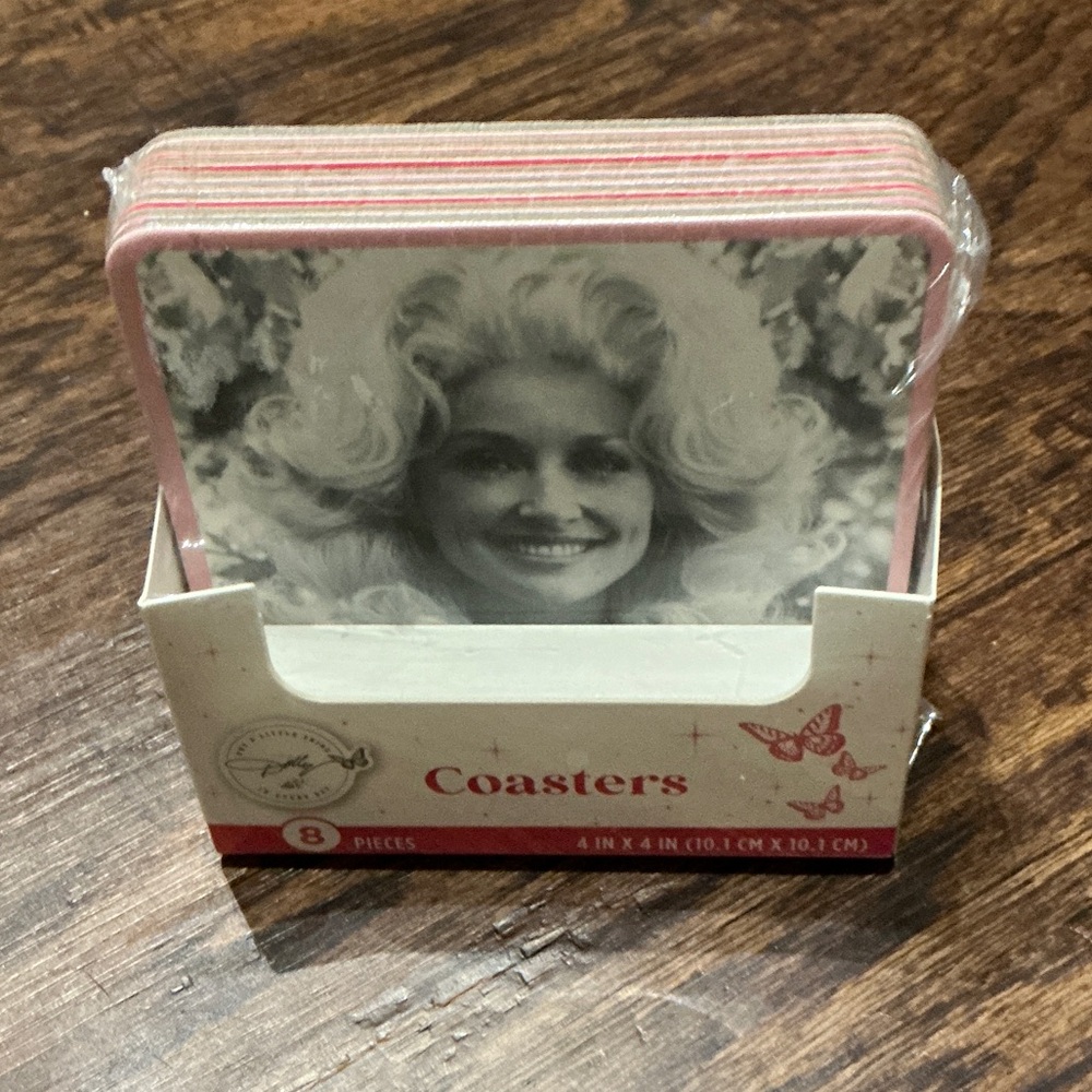 Dollcake Pink and Red Vintage Coaster Set